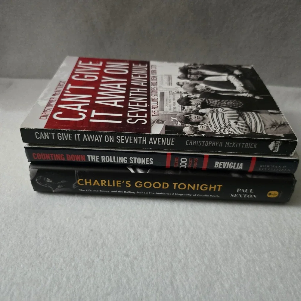 Rolling Stones Book Lot Charlie Watts Biography 100 Finest Songs NYC History